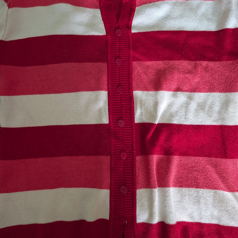Striped Red and White Sweater - Picture 2 of 5